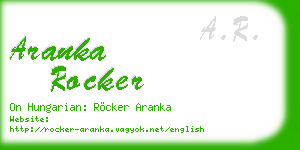 aranka rocker business card